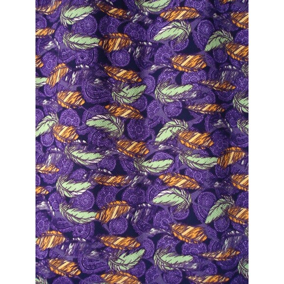 LuLaRoe Cassie Pencil Skirt Stretch Colorful Multicolored Feather Print Large - Picture 3 of 8